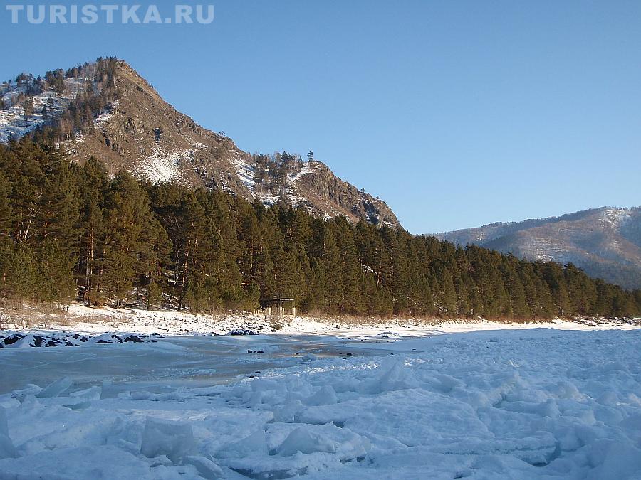 Катунь зимой в районе Узнези