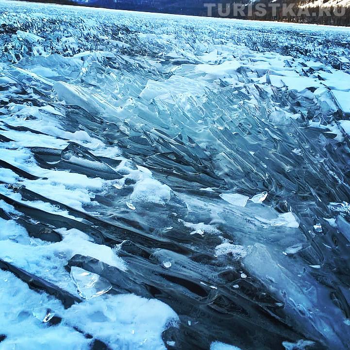 Лед на Телецком озере  