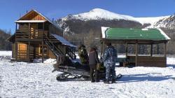 Зимний тур на Алтай : Мультинские озера : Снегоходы