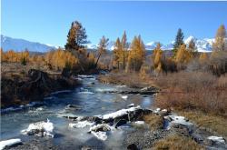 Золотая осень на Алтае : Речка Тюте