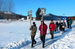 Зимний отдых на Алтае : Крещение на Бирюзовой Катуни