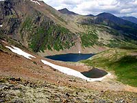 Горный Алтай : Поход от Чемала до Телецкого (лето 2007) : Озера за перевалом