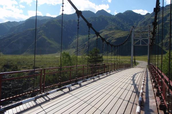 Ороктойский мост рядом с Чемалом : Горный Алтай : Отдых на Алтае