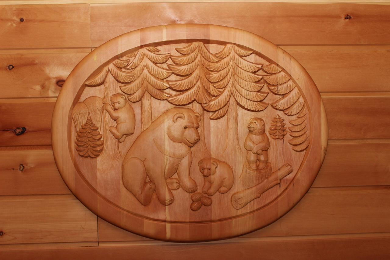 Панно Мишки в лесу