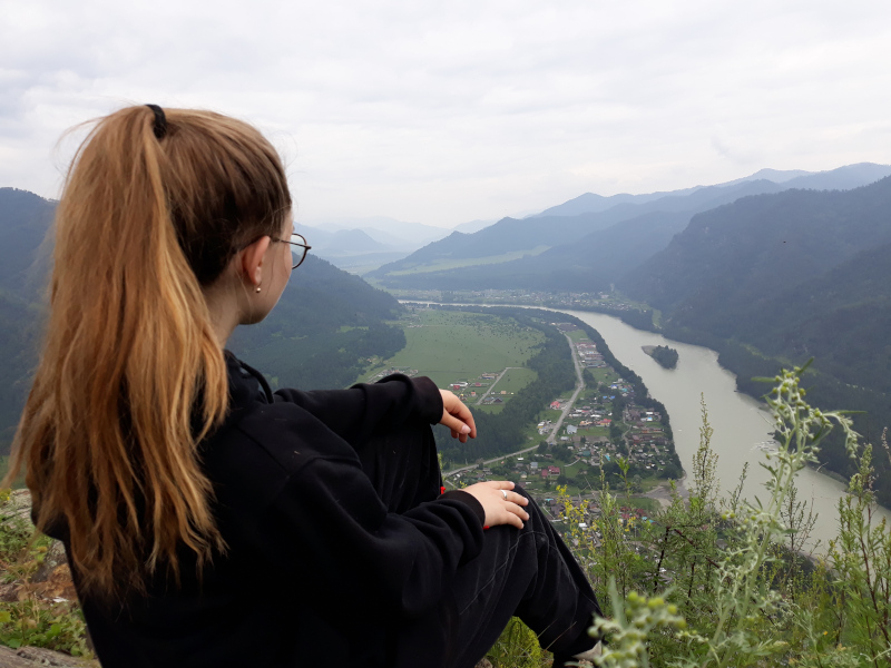 На вершине горы Серегур