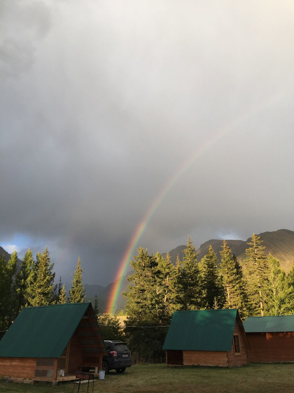 Домики у реки Чуя Алтай