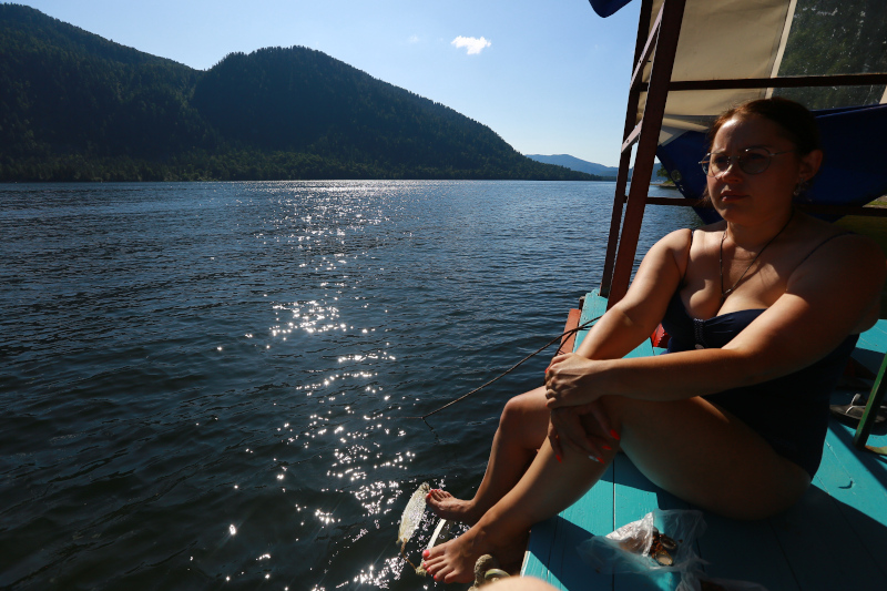 На веранде бани