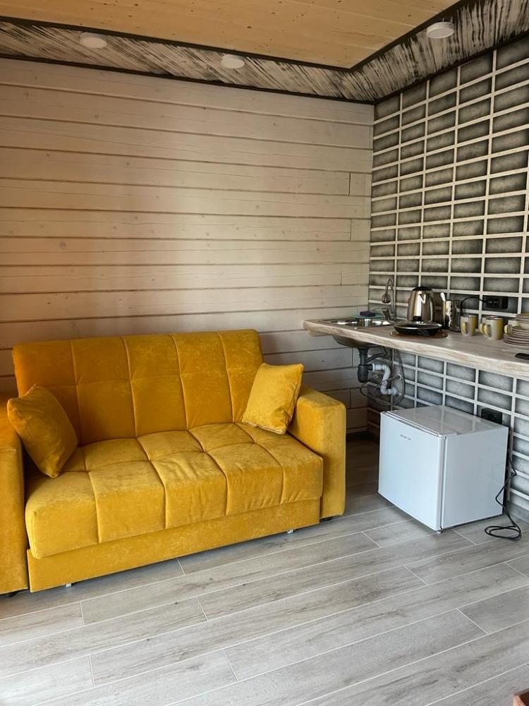 Номер-студия с панорамными окнами и видом на Телецкое озеро