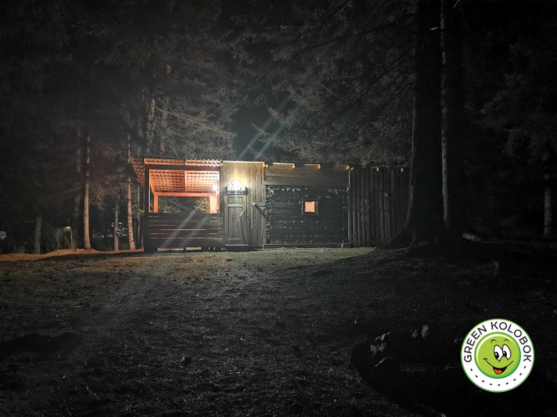 Б1 баня с купелью в лесу у речки