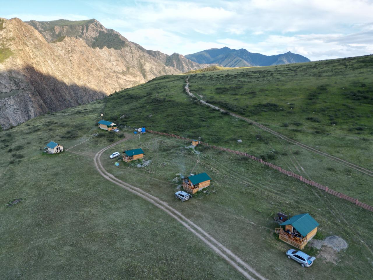 Вид на турбазу с высоты