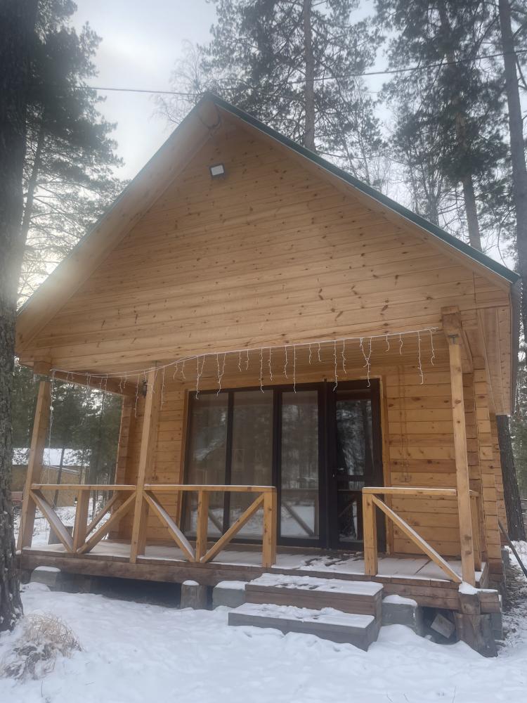 Коттедж в Манжероке зимой вблизи подъемника