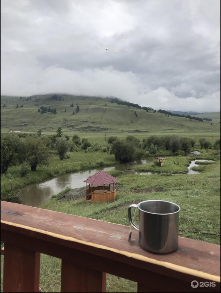 Вид со второго этажа бани.