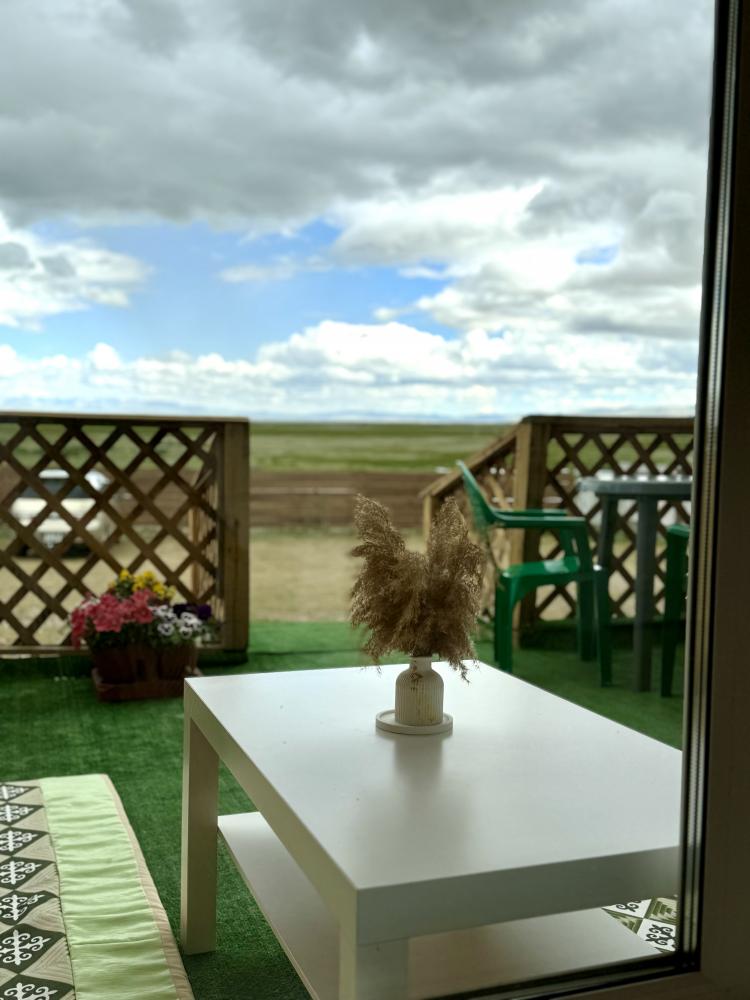 Вид из 2х-местного домика.