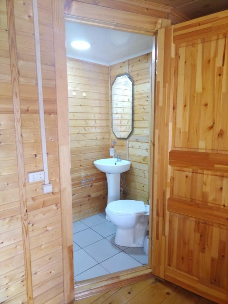 Санузел и душ в номере 4-хместном доме