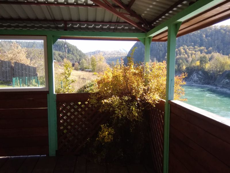 Чемал беседка у реки Катунь Алтай