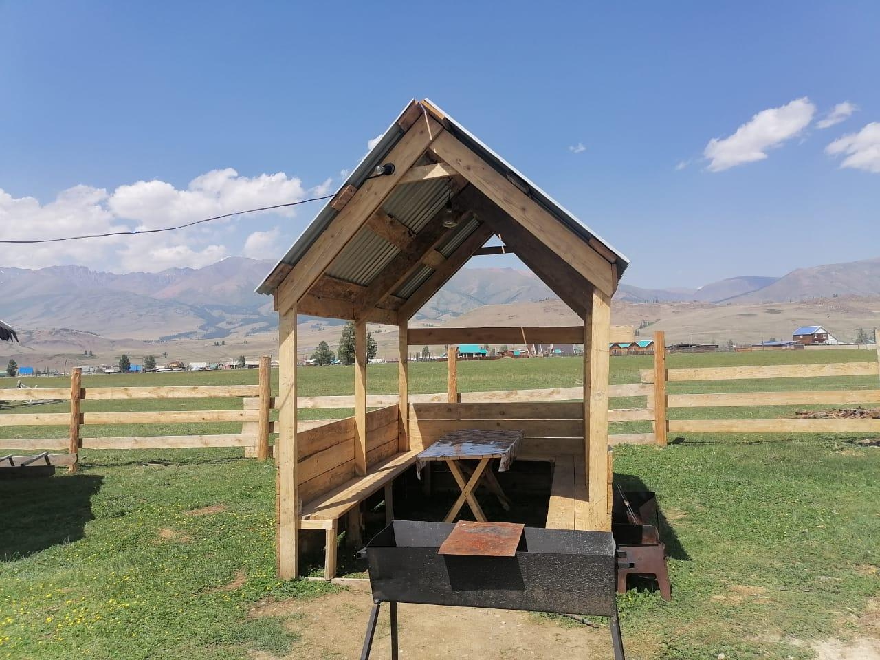 Беседка с мангалом вид на горы