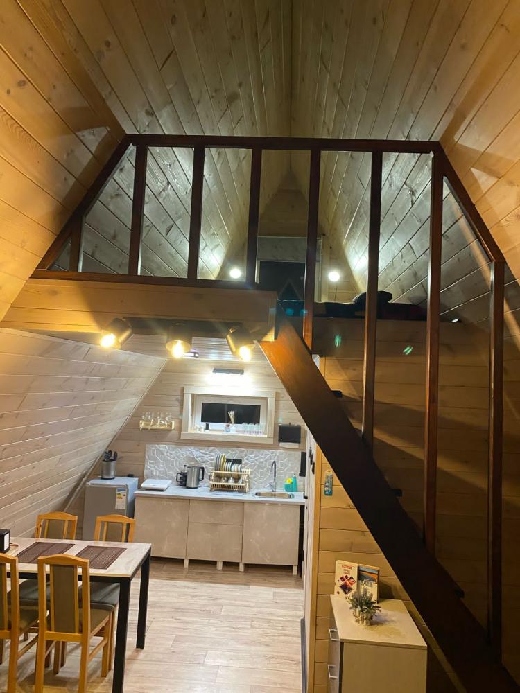 Домик А-фрейм второй этаж