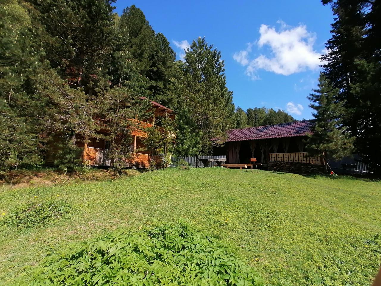 Двухэтажный кедровый дом, Кухня-беседка