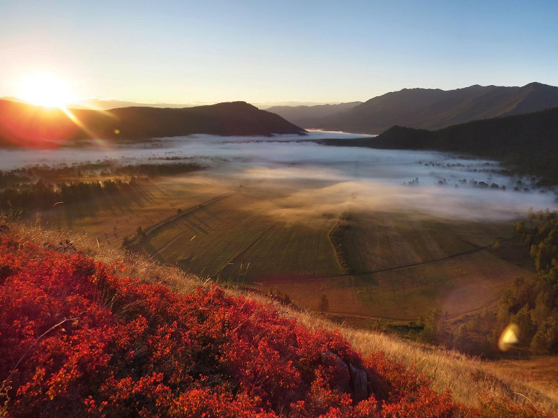 Вид с горы Филаретка на окрестности Замульты