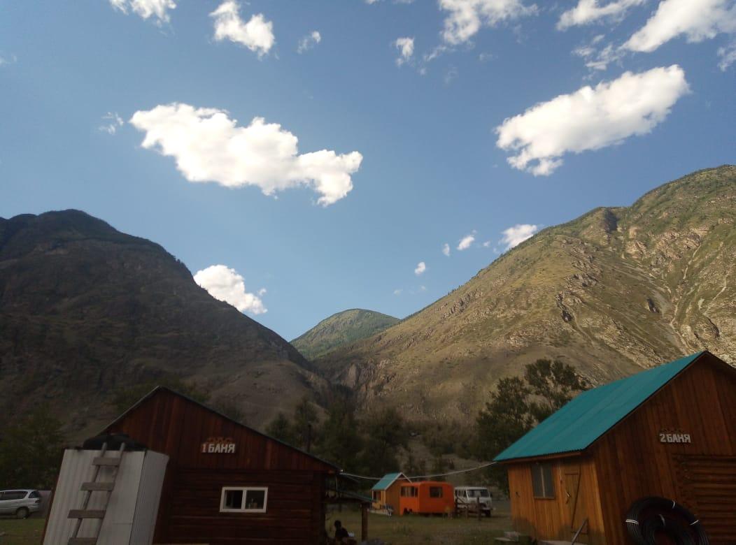 База отдыха в устье реки Чульча долина Чулышман