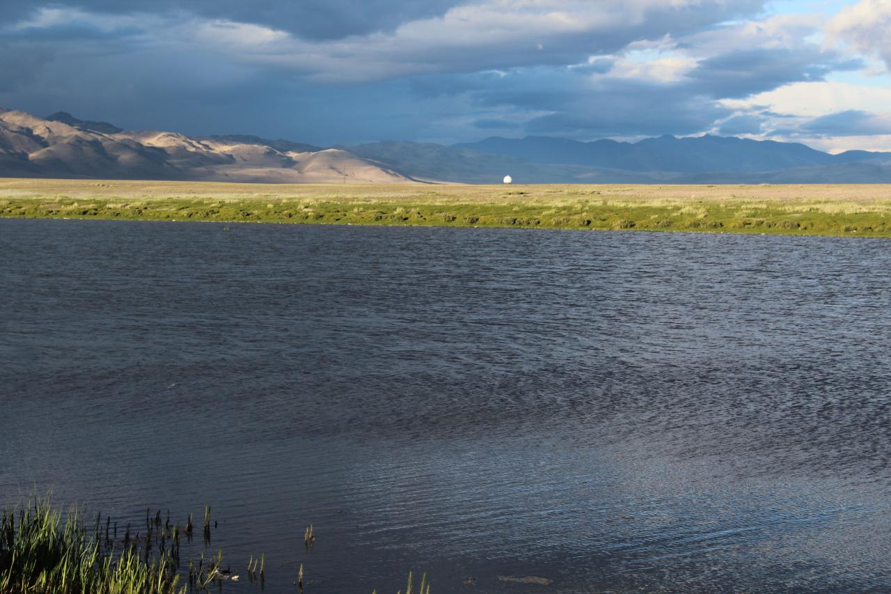 Озеро в селе Кош-Агач в 200 м от базы отдыха "Алтай Paradise"