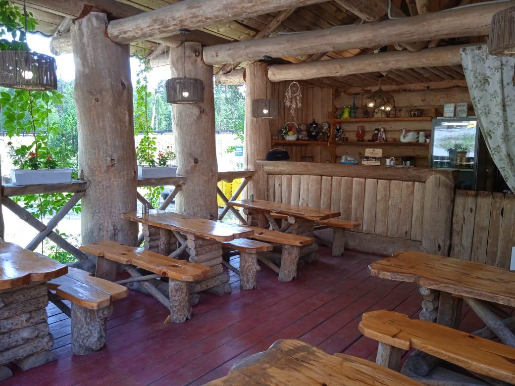 Летнее кафе на 30 мест Алтай у реки Катунь