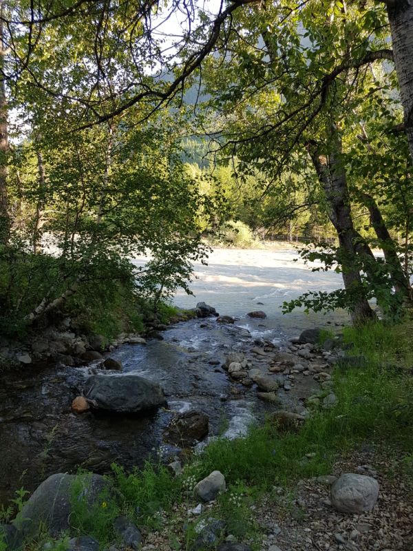 Отдых на слиянии рек Алтай