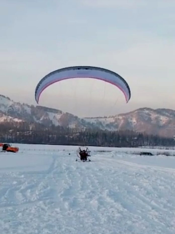 Параплан Горный Алтай зимой