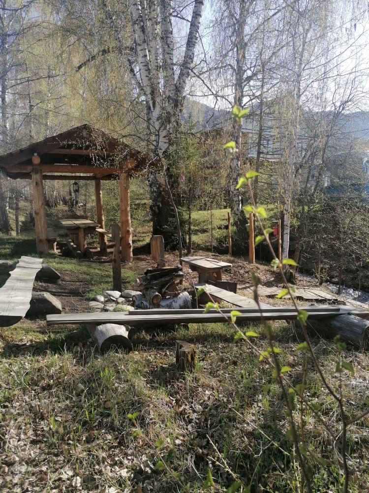 Место для костра с беседкой