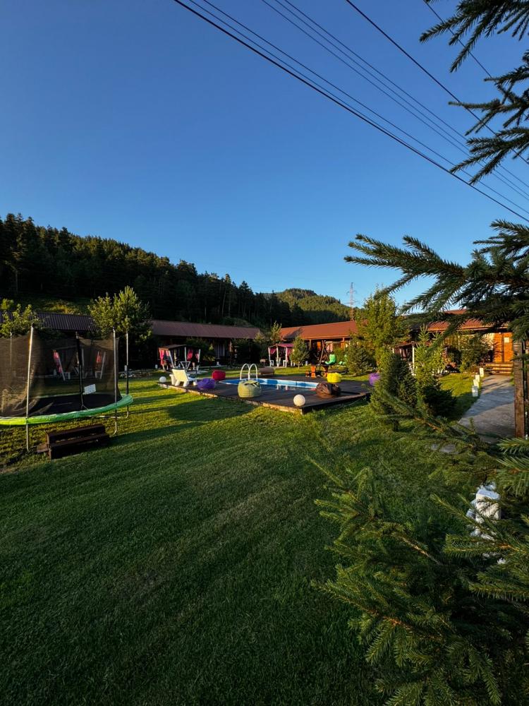 Батут для детей на Алтае на базе отдыха "У Мишани"