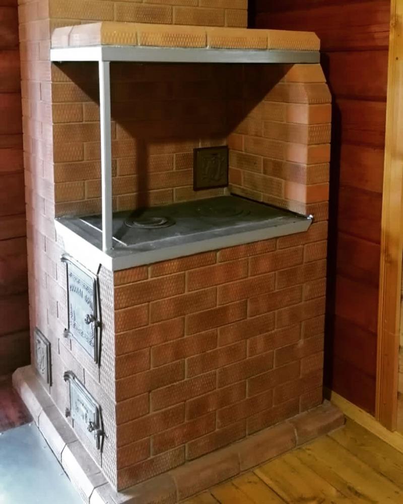 Зеленый домик печка