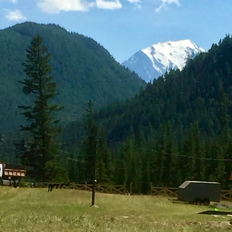 Ледник Актуру вид с базы отдыха