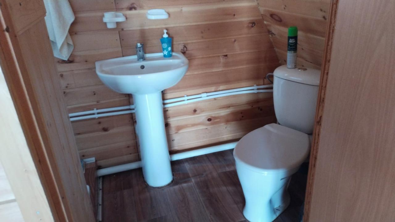 Санузел в доме А-фрейм