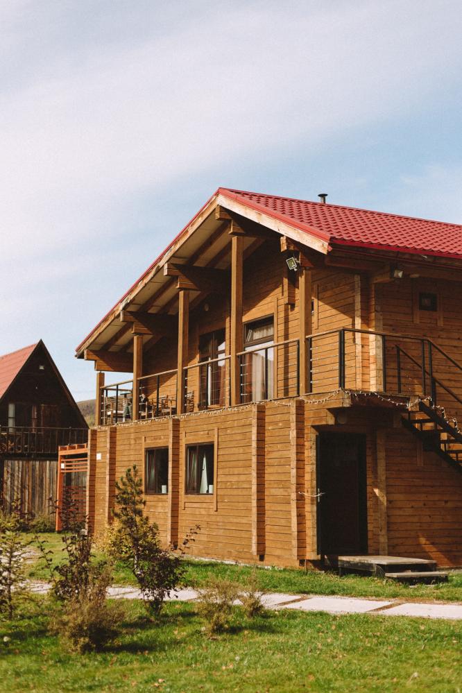 Люкс с балконом над баней