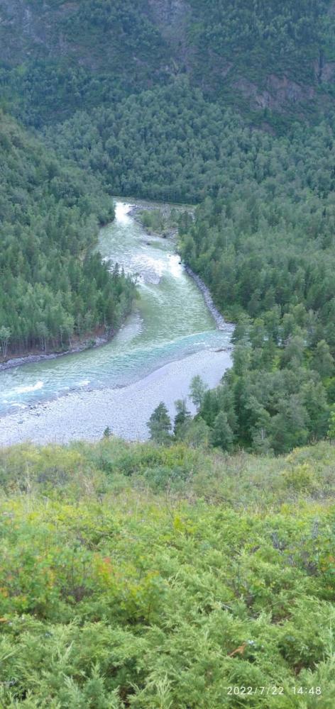 Слияние рек Башкауса и Чебдара на Алтае