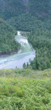 Слияние рек Башкауса и Чебдара на Алтае