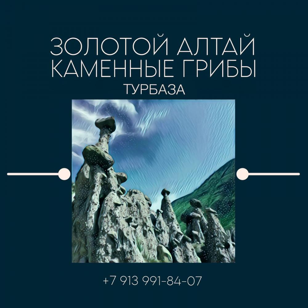 База отдыха "Золотой Алтай" Каменные грибы в долине Чулышман