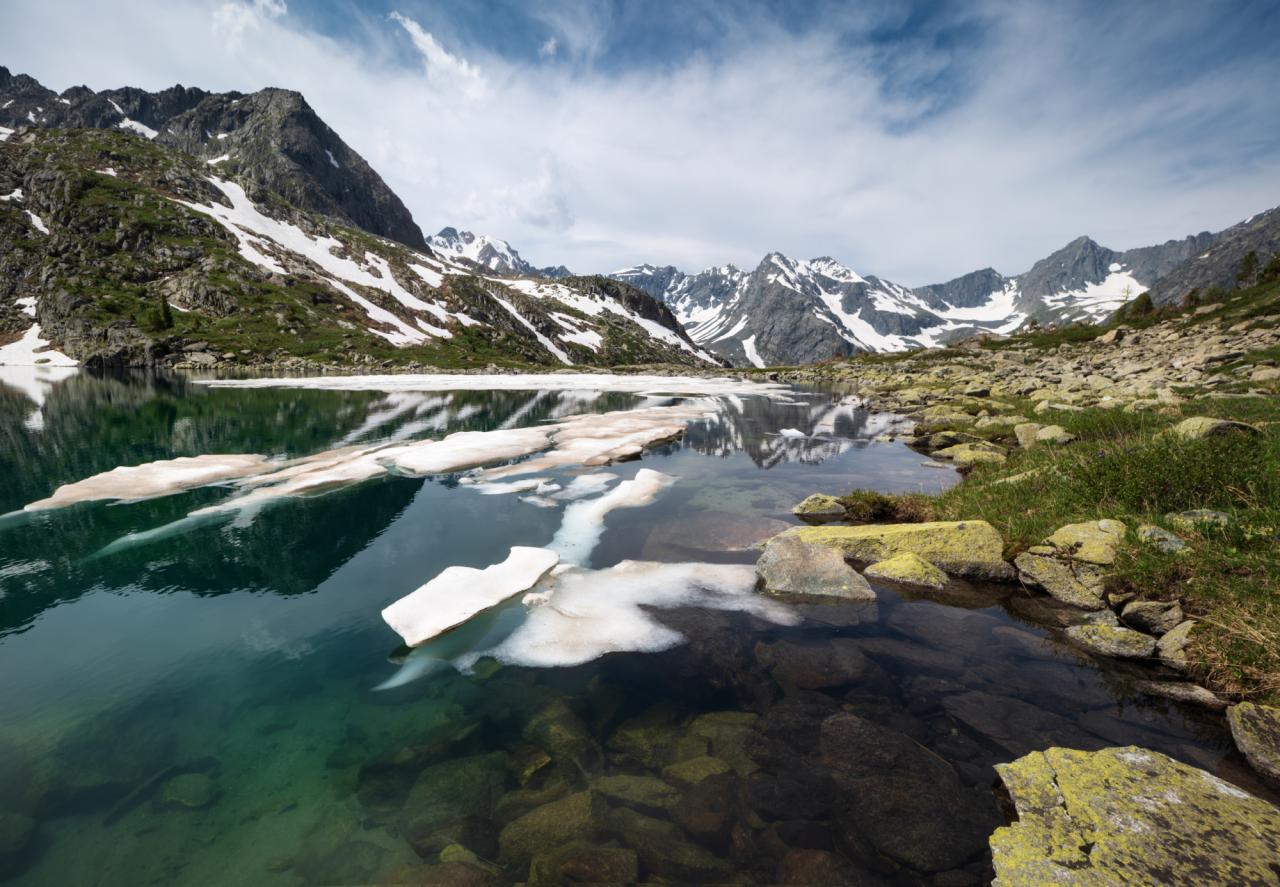 Висячие озера над Верхним Мультинским озером