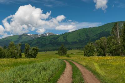 Дорога на смотровую г. Белуха за Тюнгуром