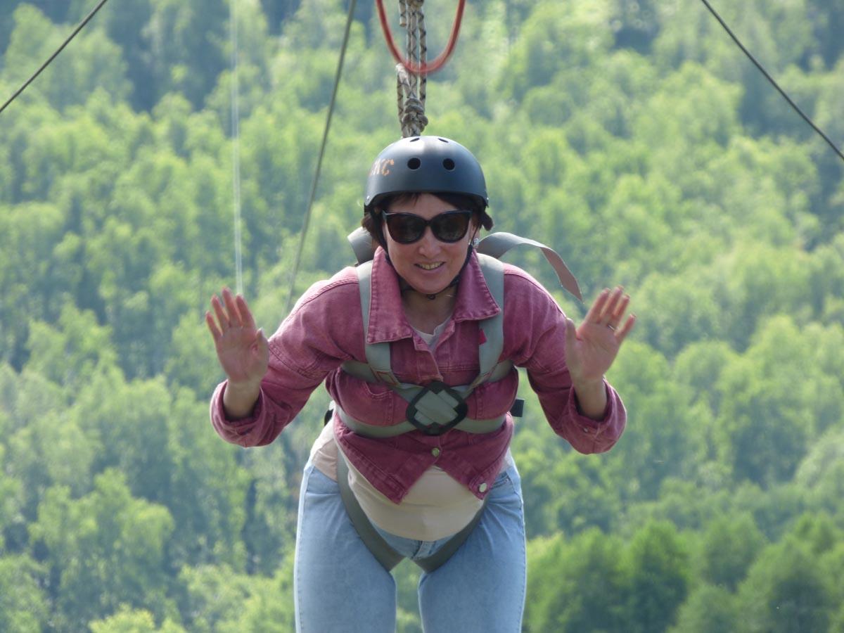 Полет через реку Катунь адреналин на Алтае