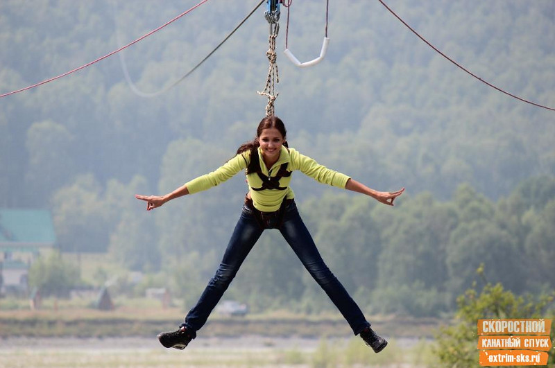 Скоростной канатный спуск (село Ая)