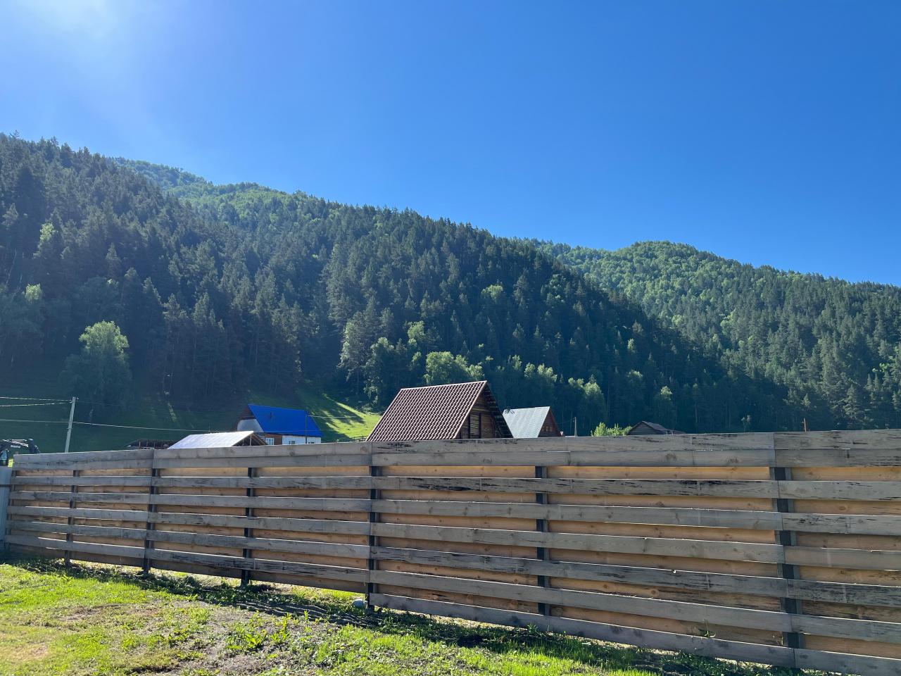 База отдыха на Алтае "Элекмонарское лето" вид с территории