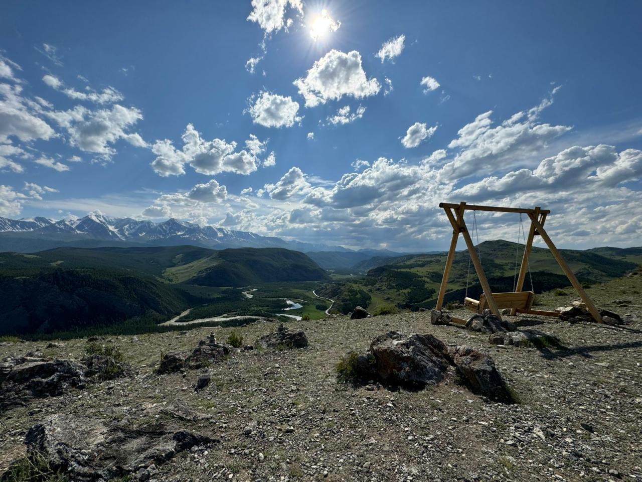 Акташ джип -тур на обзорную гору вид на Чуйские меандры