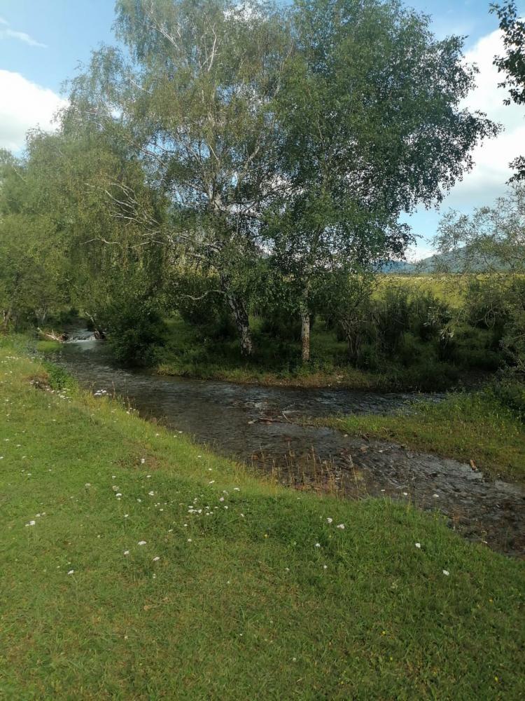 Места для палаток у реки в Акташе и Чибите 