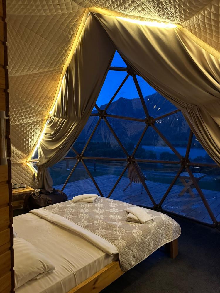 Купольный дом на Алтае в селе Инегень на турбазе "Олимп"