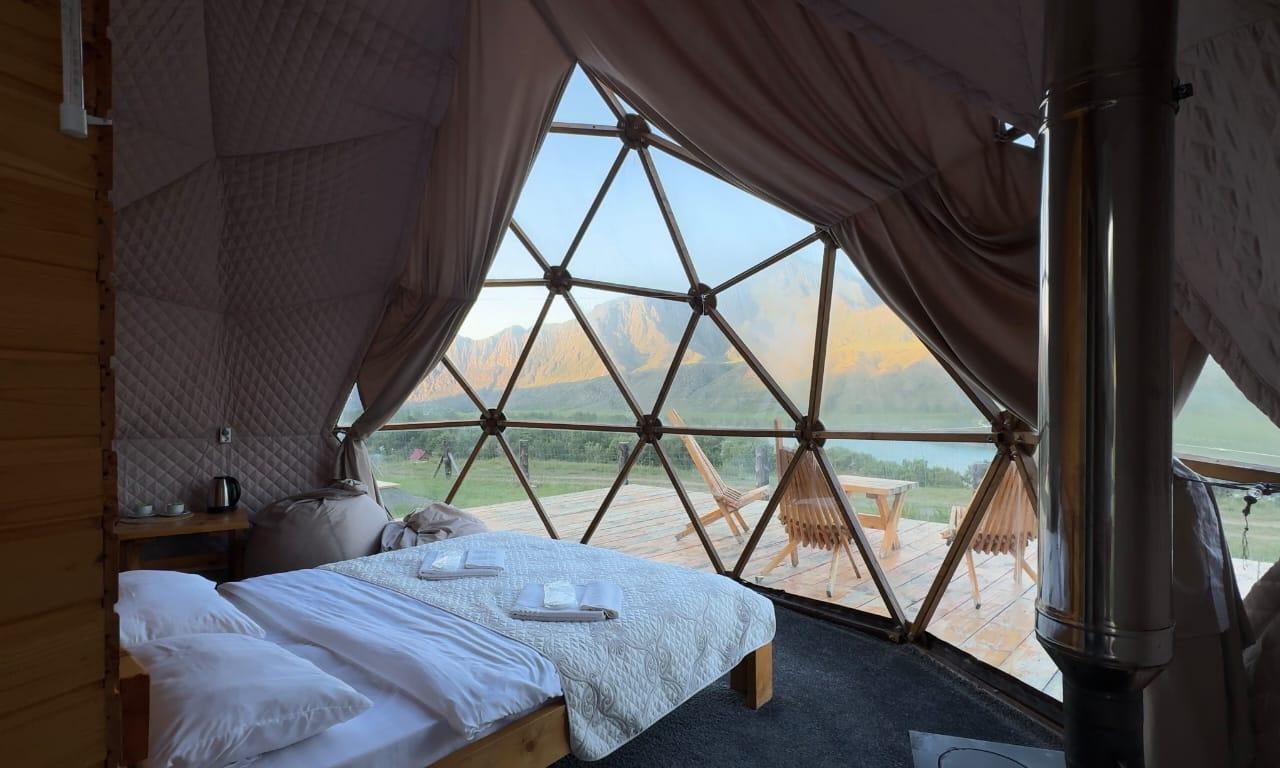 Купольный дом на Алтае в селе Инегень на турбазе "Олимп"