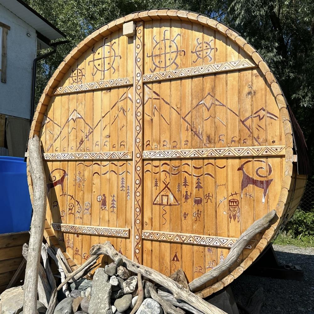 Финская сауна на Алтае у озера Ая