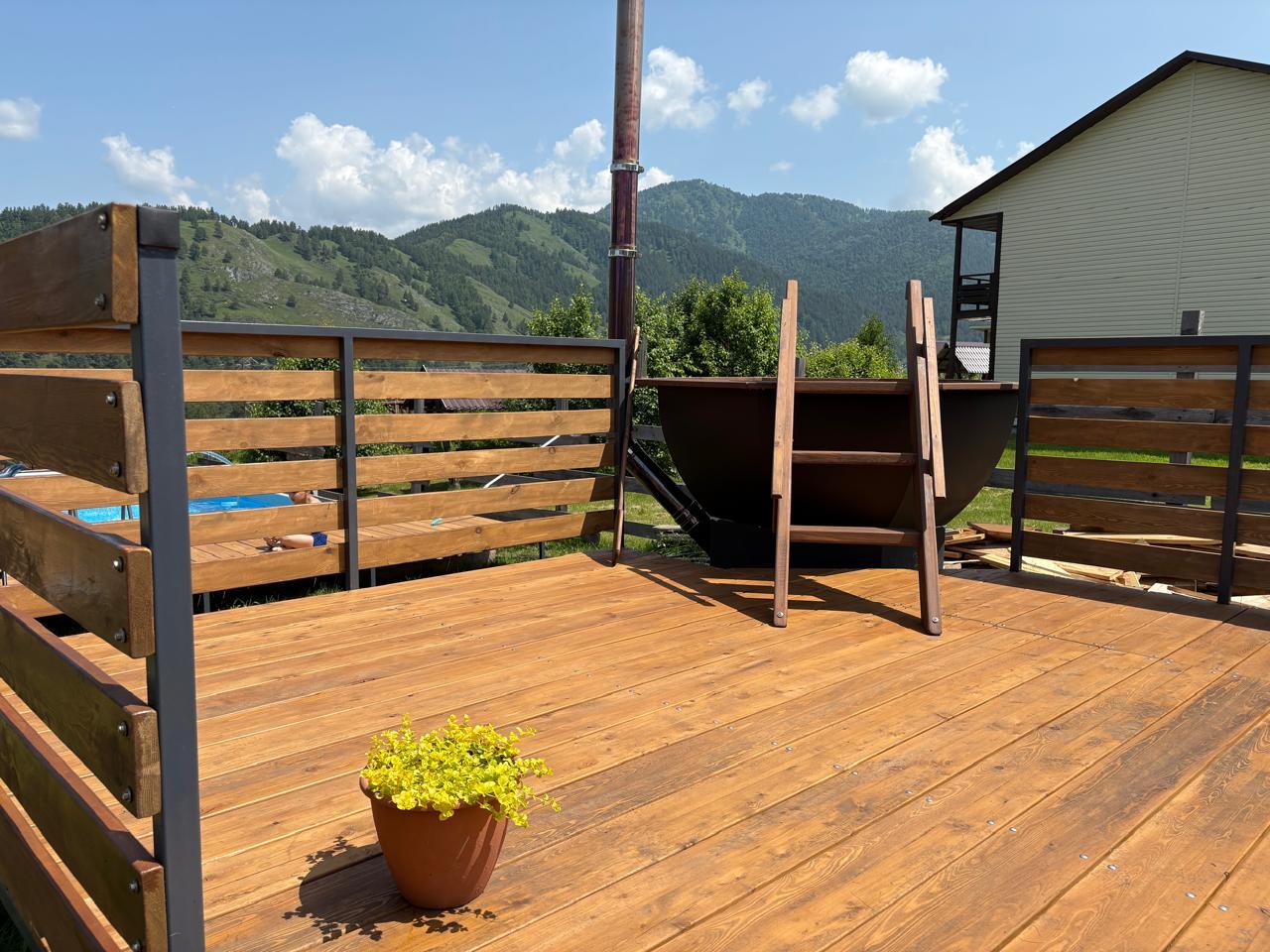 Сибирский банный чан на Алтае 