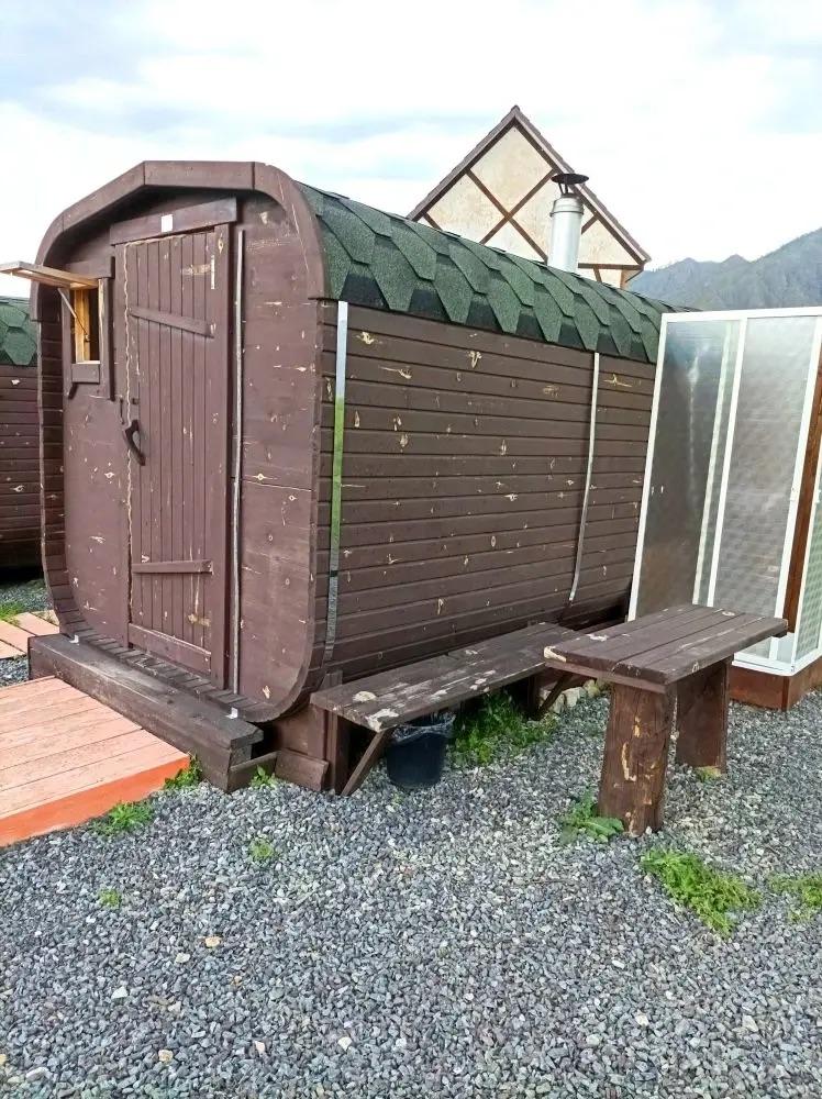 Баня и душевая кабина на Алтае в Онгудае