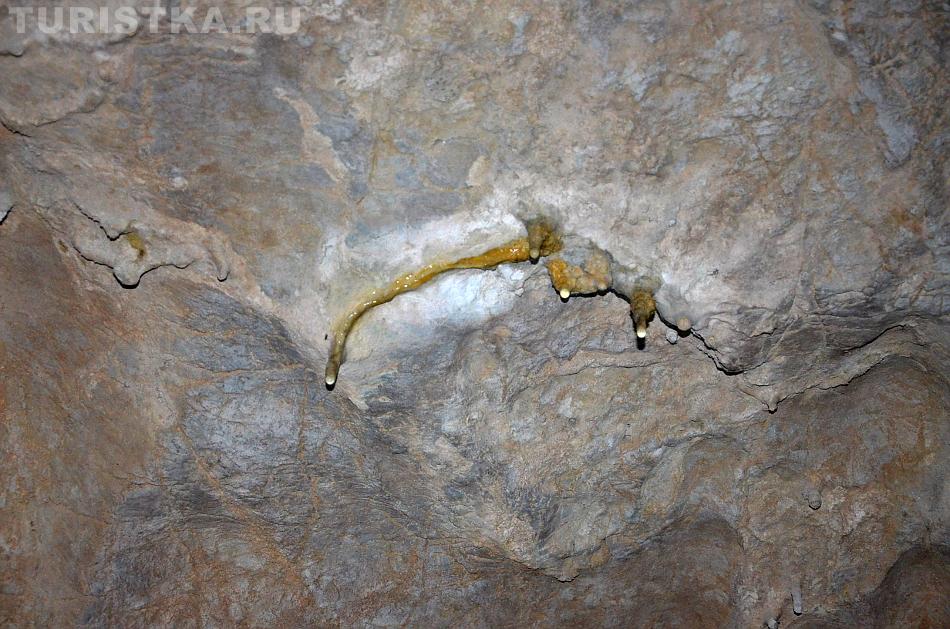 Натечки на стенах большого зала